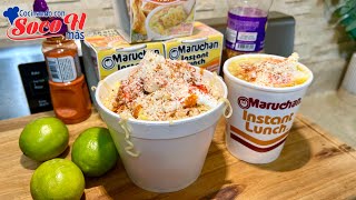 MARUCHAN con ESQUITE  Sopa de Vaso con Elote 🌽 [upl. by Higley411]