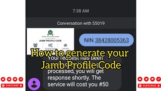 WHY CANT I GENERATE MY JAMB PROFILE CODE HOW TO GENERATE YOUR JAMB PROFILE CODE jamb2022 waec [upl. by Eseerehc764]