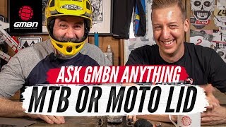 Motorbike Helmet On Your MTB  Ask GMBN Anything About Mountain Biking [upl. by Nicks]