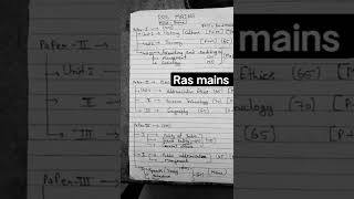 RAS mains syllabus for paper wise 👍👍👍 [upl. by Liss]