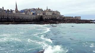 grande marée St Malo oct 2024  quand la mer court sur la plage [upl. by Medor]