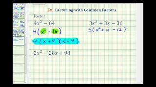 Ex Factoring Polynomials with Common Factors [upl. by Nolyak891]