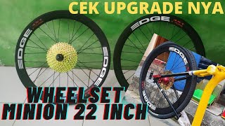 Review Wheelset 22 Inch  20 Rims 451 Edge Untuk Sepeda Mini Minion dan Lipat [upl. by Mason]