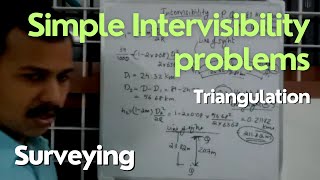 Simple Intervisibility problems  Triangulation  Surveying [upl. by Oedama695]