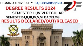 Osmania university Degree Results 2024 Declaredoutreleased All the best studentsviralvideo 👆👍 [upl. by Christan]