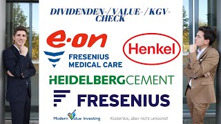 EOn  Fresenius  Fresenius Medical Care  Heidelberg Cement  Henkel  der DaxCheck [upl. by Philbo]