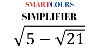 Simplifier la racine dune racine  sqrt5sqrt21 [upl. by Namia]