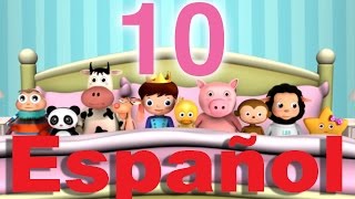 Diez había en la cama  Canciones infantiles  LittleBabyBum [upl. by Arah]