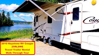 LittleRVrentalscom 2010 Keystone RV Cougar 25RLSWE Travel Trailer Rental Walk Through Tour [upl. by Hills381]