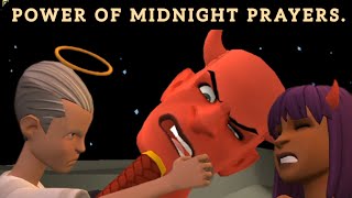 The power of MIDNIGHT PRAYERS christianstories animation prayer [upl. by Elesig]