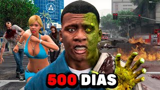 SOBREVIVÍ 500 DÍAS a un APOCALIPSIS ZOMBIE en GTA 5 Película [upl. by Hare]