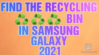 how to find recycling bin in Samsung A12 [upl. by Garrity208]