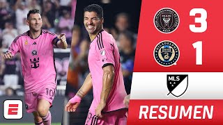 Lionel MESSI REGRESÓ con DOBLETE SUÁREZ anota y el INTER MIAMI vence 31 a Philadelphia UNION  MLS [upl. by Ayikin]