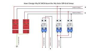 DC SPDs at DC Circuit Breakers Design Para Sa Aking DIY 10KWh Power Wall  Animated Diagram [upl. by Eillek766]