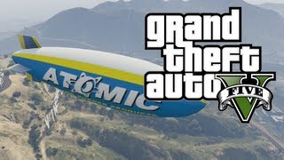 GTA V  How To Fly the Atomic Blimp in Grand Theft Auto V GTA 5 [upl. by Schreibman399]