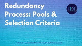 Redundancy Process Pools amp Selection Criteria [upl. by Ciapha]