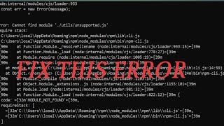Fix npm module not found error while installing packages [upl. by Suiratnauq]
