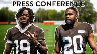 Marquise Goodwin amp Pierre Strong Press Conference  Cleveland Browns [upl. by Lindsy]