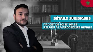 Détails Juridiques  Projet de loi n° 0323 relatif à la procédure pénale [upl. by Porty]