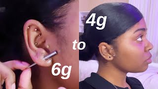 ear stretching series 6g to 4g [upl. by Tareyn]