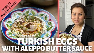 Turkish Poached Eggs Recipe Cilbir with WORLD’S BEST Chili Infused Butter Sauce 😋 Naz It Up [upl. by Erusaert452]