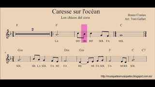 Los chicos del coro Caresse sur locéan Amb melodia FlautaC instruments [upl. by Enohpets]