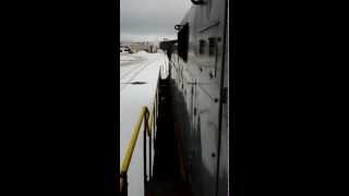 Starting a Locomotive GE C449W Dash9 Diesel Engine POV [upl. by Corly]