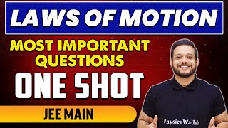 LAWS OF MOTION  Most Important Questions in 1 Shot  JEE Main [upl. by Atimad]