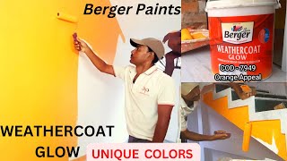 NEW HOME PAINT  BERGER PAINTS COLOR  WEATHERCOAT GLOW COD 7948  UNIQUE COLORS [upl. by Ididn]