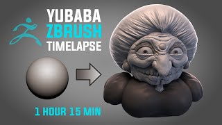 Yubaba Spirited Away  ZBrush Timelapse [upl. by Itsur922]