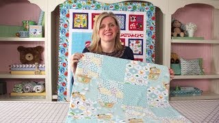 How to Make a Quick amp Simple Receiving Blanket DIY Tutorial  Fat Quarter Shop [upl. by Ahsoyem577]