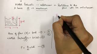 Hydraulically Efficient Rectangular Channel Section [upl. by Sigler981]