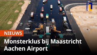 Nieuwe start en landingsbaan bij Maastricht Aachen Airport ✈  1Limburg [upl. by Manuela722]