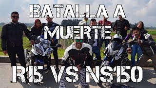 YAMAHA R15 VS PULSAR NS150 BATALLA FULLGASS [upl. by Sirraj]