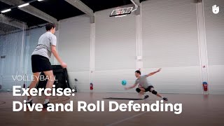 Exercise dive and roll defending  Volleyball [upl. by Ardnalac642]