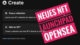 Neues Feature für Opensea  NFT Collections easy selbst erstellen 2023Deutsch [upl. by Sachiko317]