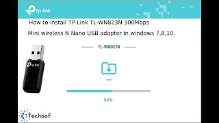 How to install TPLink TLWN823N 300Mbps Mini wireless N Nano USB adapter in windows 7810 [upl. by Origra]