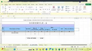 Schedule B BOQ Preparation on Software 9112078539 [upl. by Eleen930]