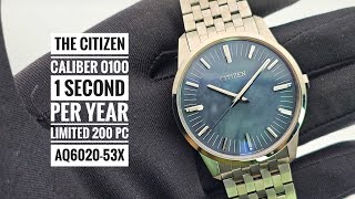 The Citizen Caliber 0100 High Accuracy Quartz 1 Second Per Year Limited 200 Pc AQ602053X [upl. by Jacynth353]