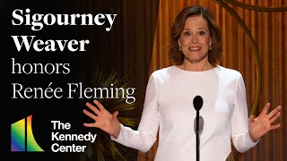 Sigourney Weaver honors Renée Fleming  2023 Kennedy Center Honors [upl. by Ahsiem]