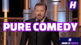 Ricky Gervais – 2020 Golden Globes Uncensored HD [upl. by Annayehc]