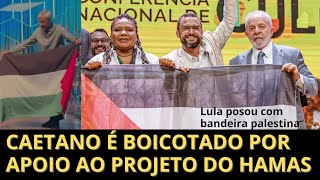 Caetano Veloso sofrerá novo boicote após agitar bandeira palestina em show [upl. by Higinbotham309]