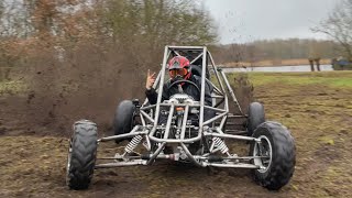 Homemade CBR1000 CrosskartBuggy first test drive [upl. by Roda]