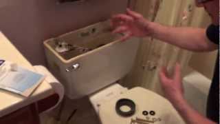 How To Fix a Leaking Toilet Tank  Toilet Tank Repair  Remove Rusted Toilet Bolts [upl. by Whiney]