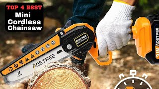 4 BEST Mini Cordless Chainsaw for 2024 [upl. by Ardnal875]