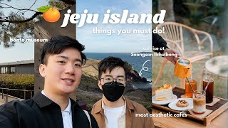 3 Days on Jeju Island in Autumn🍊 top attractions cafe hopping and local restaurants  Travel Vlog [upl. by Kam495]