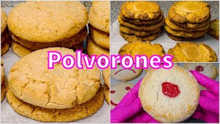 Polvorones de botella  polvorones de naranja  polvorones de fresa Mexican shortbread cookies [upl. by Rhea]