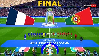 France Vs Portugal  Final UEFA Euro 2024  Full Match All Goals  Ronaldo vs Mbappe  PES Realistic [upl. by Enidanreb]