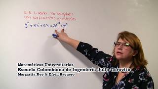 Ecuaciones Diferenciales Lineales no Homogéneas  Método de Coeficientes Indeterminados [upl. by Eenahc]