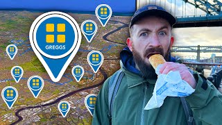 Going to 32 Greggs In 1 Day VIRAL Newcastle Greggs Challenge [upl. by Gisella]